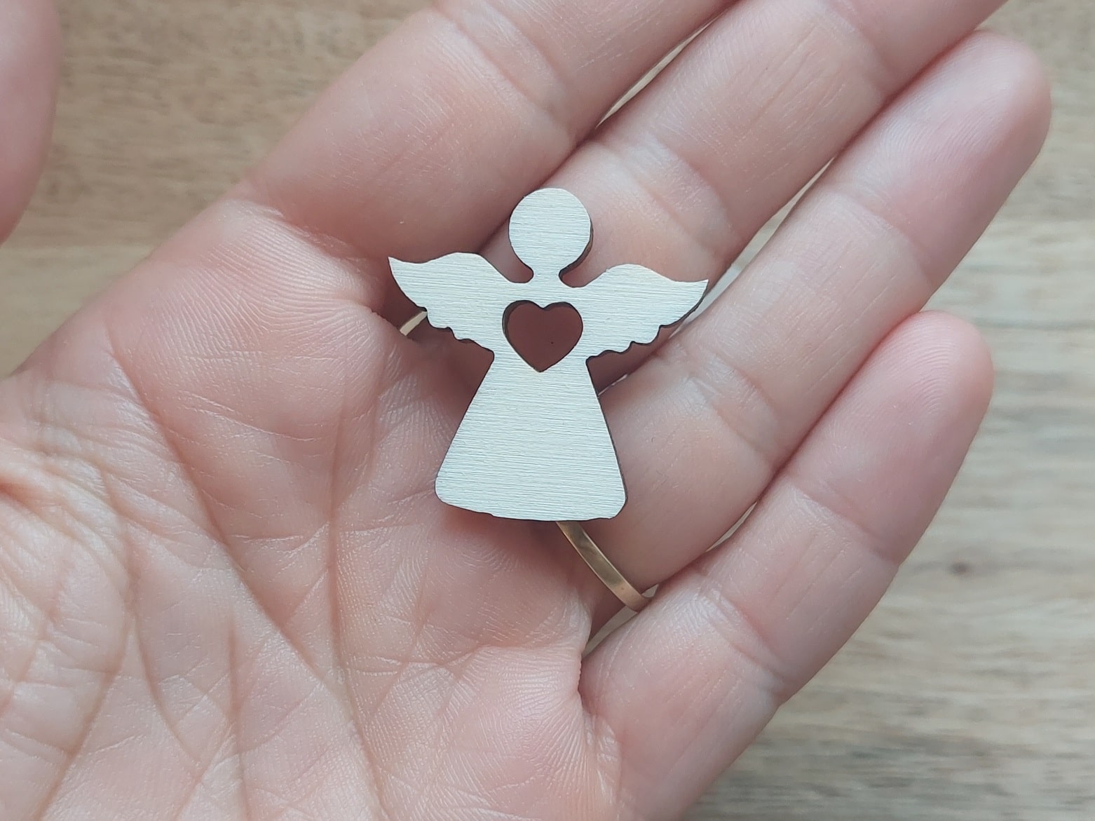 Dřevěný andílek - 3 cm