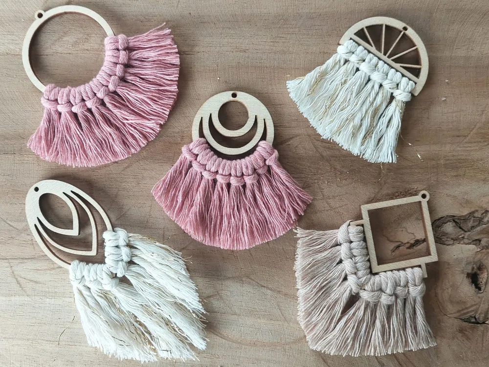 Základ pro macramé náušnice - 3,8 x 3,6 cm