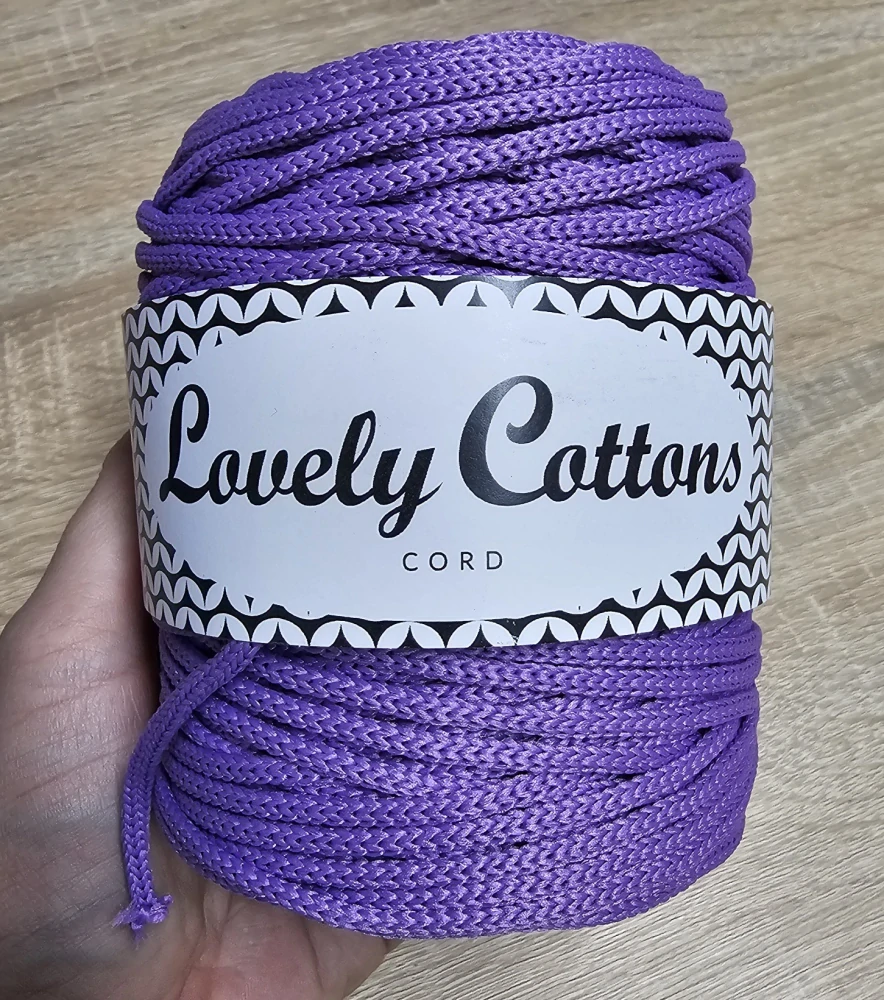 Polyesterová šňůra Lovely Cottons 3mm - Fialka