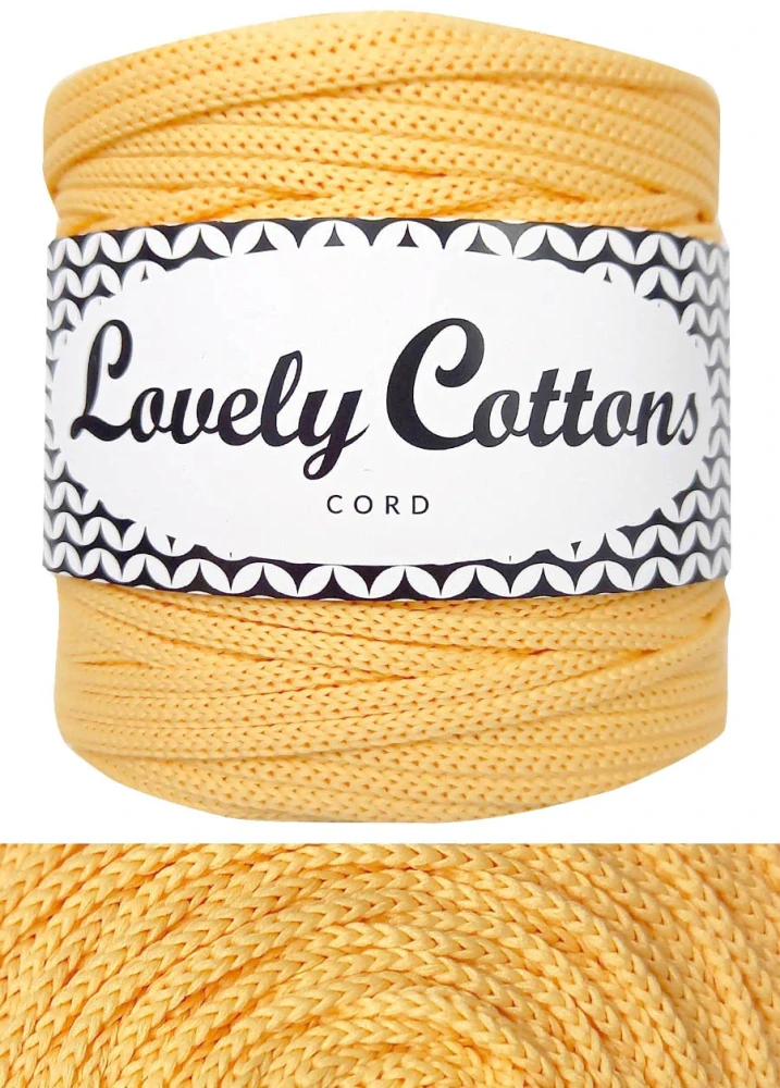 Polyesterová šňůra Lovely Cottons 3mm - žlutá pastelová