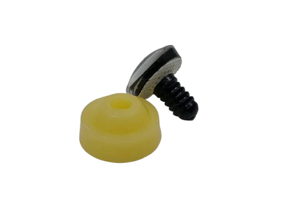 Oči 20 mm - flitrové zlaté s tuhou zátkou