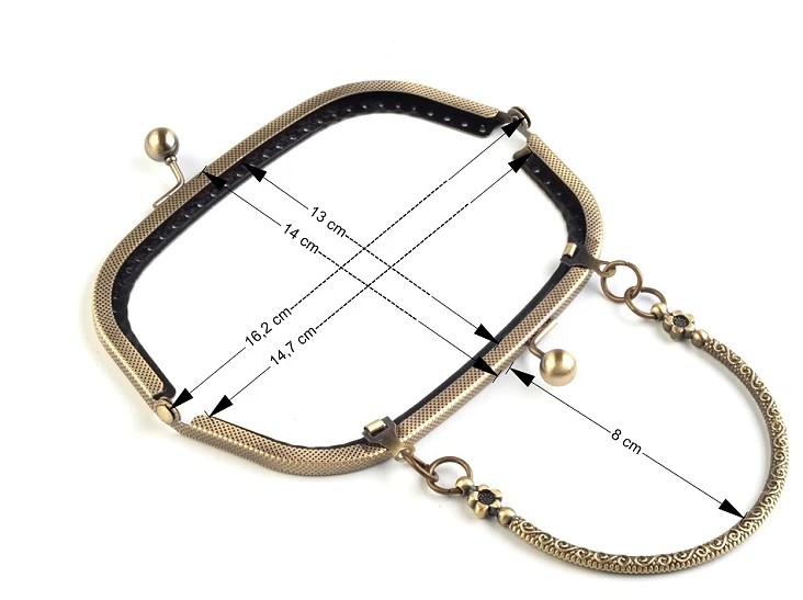 Rámeček na výrobu kabelky našívací - 16,2 x 14 cm