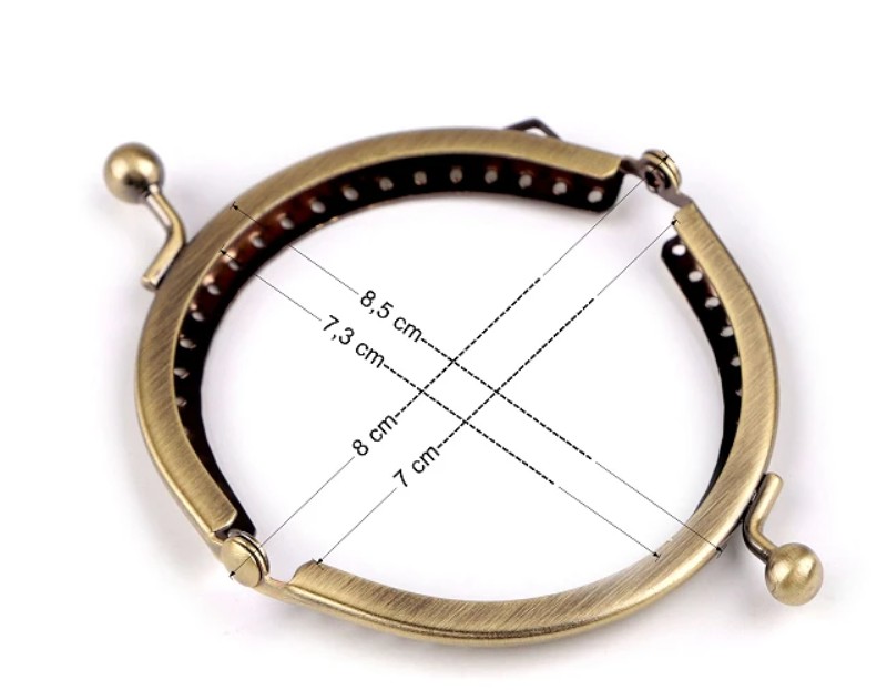 Rámeček na výrobu kabelky našívací - 8x8,5 cm