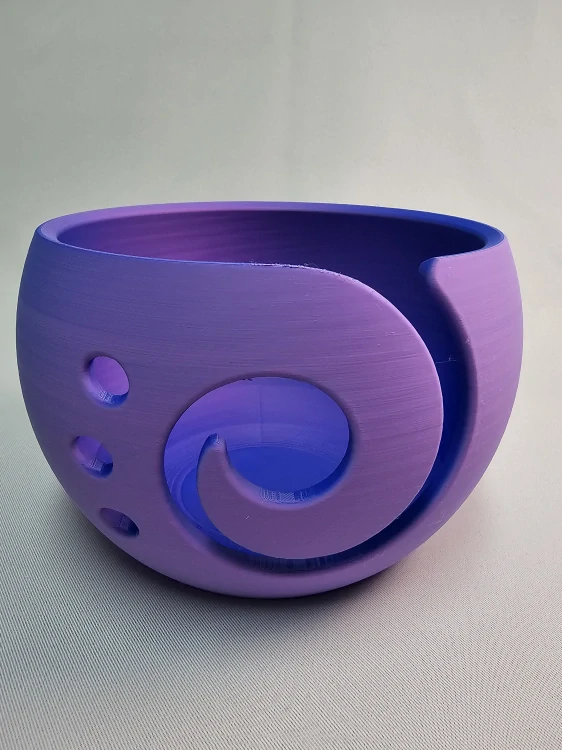 Háčkovací miska na přízi vel. L – matná fialovo-modrá