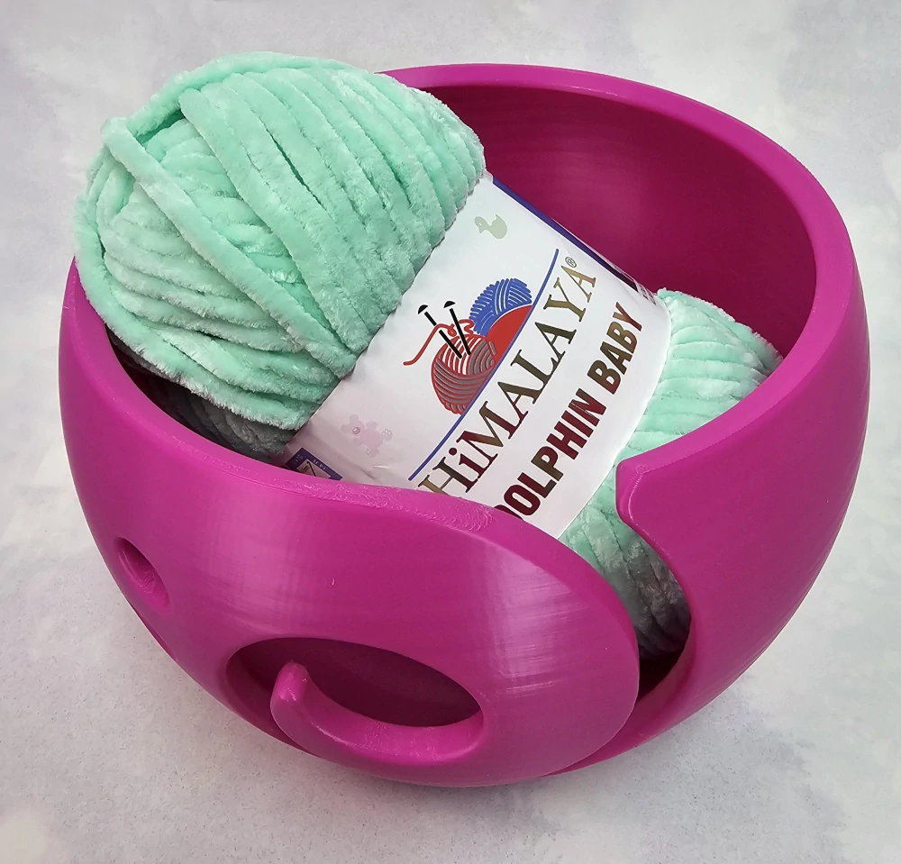 Háčkovací miska na přízi vel. L – magenta růžová