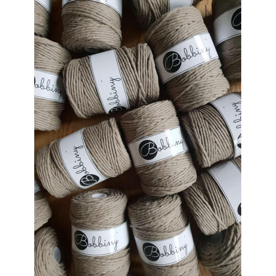 Bobbiny XXL 5mm - káva (coffee)