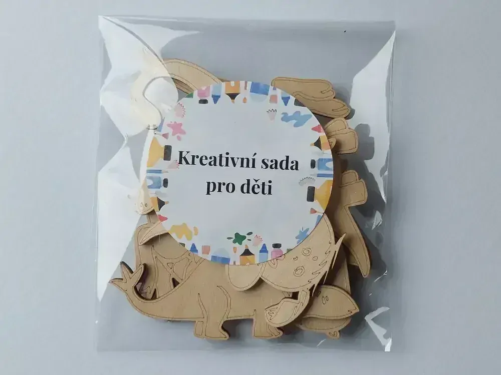 Dřevění dinosauři k dotvoření - 8 kusů