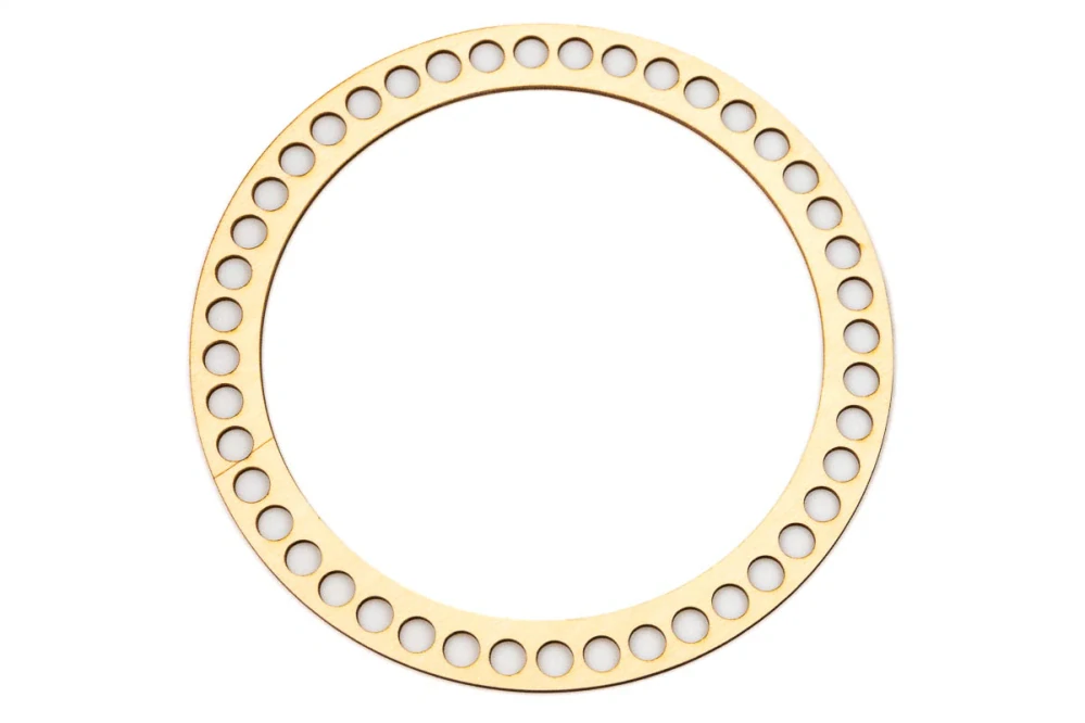 Dřevěný prstenec na košík kulatý – 17 cm, odstín bříza