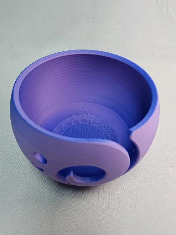 Háčkovací miska na přízi vel. L – matná fialovo-modrá