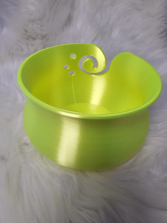 Háčkovací miska na přízi vel. M – neonově žlutá