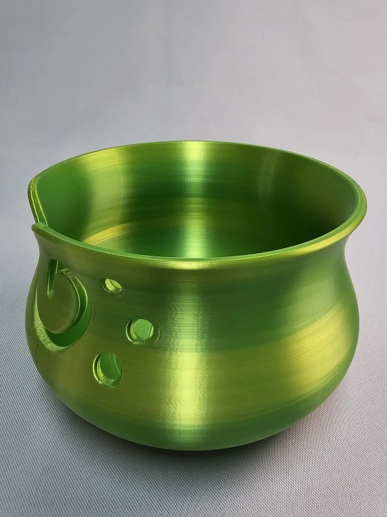 Háčkovací miska na přízi vel. M – žlutozelená jarní