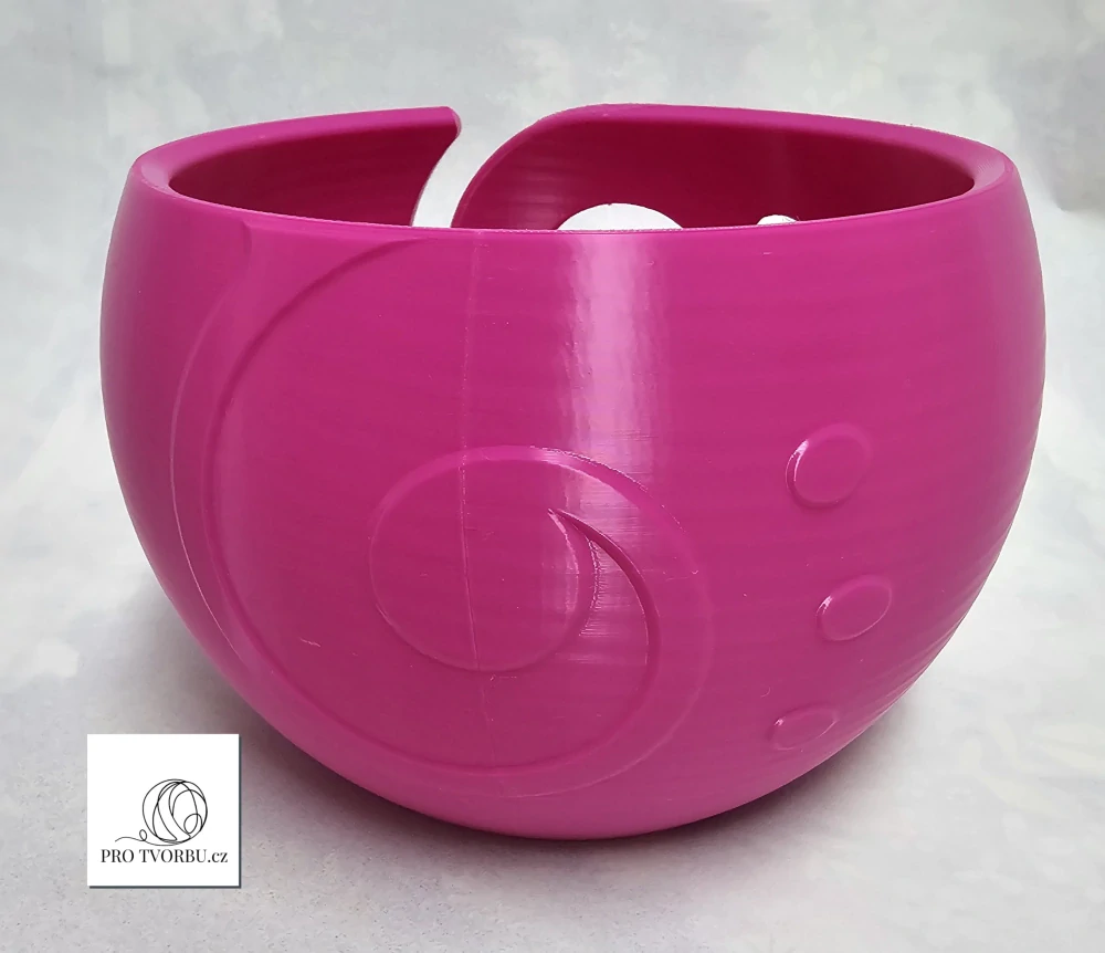 Háčkovací miska na přízi vel. L – magenta růžová