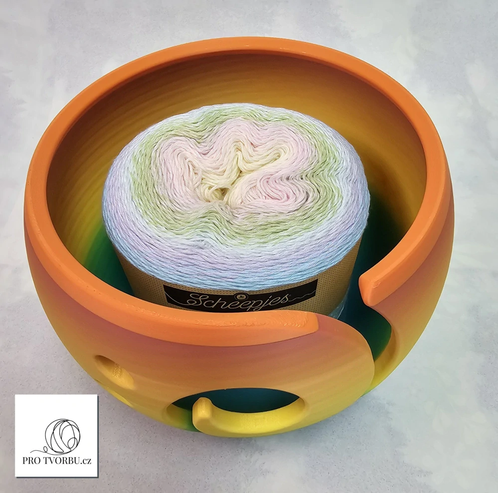 Miska na přízi L – Sunset Rainbow