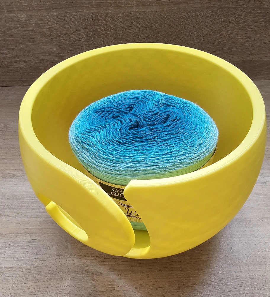 Háčkovací miska na přízi vel. L – Mango sorbet - žlutá