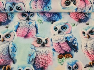 Kočárkovina Sovy pastelové