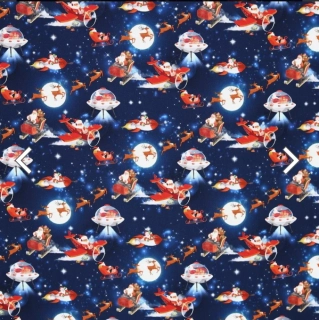 Vanoční popelín Santa