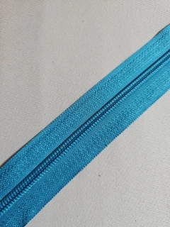 tyrkysový zip spirálový 5mm metráž