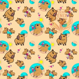 Teplákovina Letní Kapybary na pláži