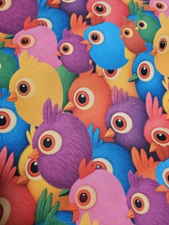 Kočárkovina Happy birds - barevní ptáci