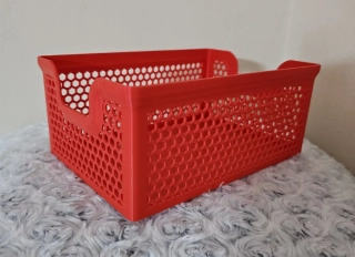 Košík PLÁSTEV – designový 3D tisk (červený)