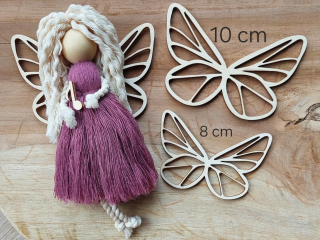  Křídla pro macramé anděla, 8 cm