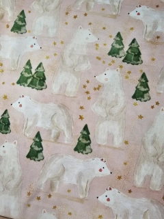 Bílí medvědi - bavlněné plátno