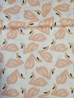 Růžové labutě - plátno