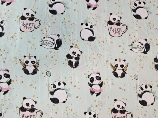 Sladké pandy - bavlněné plátno