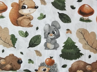 Plátno lesní zvířátka