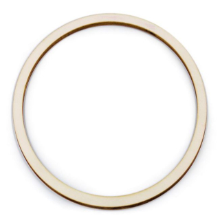 Kruh na lapač snů - dřevěný placatý - 17cm