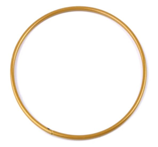 Kruh na lapač snů zlatý - 10cm
