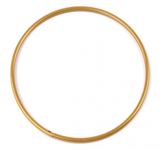 Kruh na lapač snů zlatý - 15cm