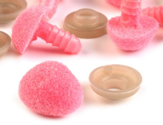 Čumák 10x12 mm růžový plyšový