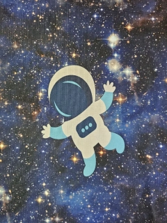 Panel kosmonaut a galaxie