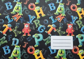 Panel na sešit Příšerky písmenka (A5)