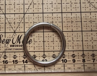 Kovový kroužek nikl 3,5 cm