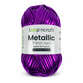 Tričková příze, fialová metalická