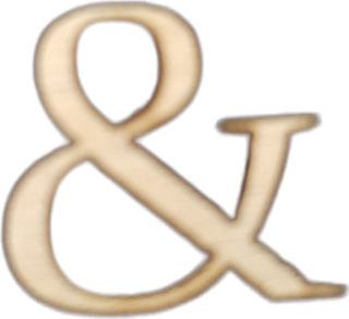 Dřevěná písmena & – znak AND