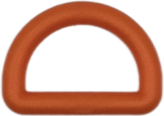 Plastový D-kroužek (půlkroužek) 20 mm – oranžový
