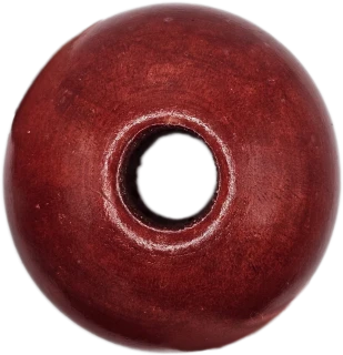Dřevěný korálek - 4cm červenohnědý
