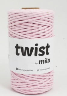 Šňůra na macramé Mila TWIST 3mm - růžová
