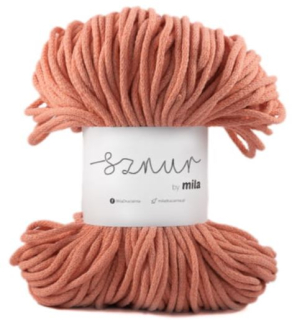 Bavlněná šňůra MILA 3mm - lososová tmavá