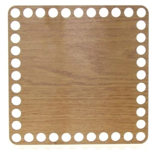 Dno na košík, odstín dub, čtverec - 20 x 20 cm