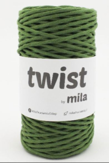 Šňůra na macramé Mila TWIST 3mm - avokádová