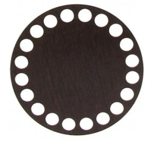 Dno na košík, odstín wenge, kruh - průměr 17 cm