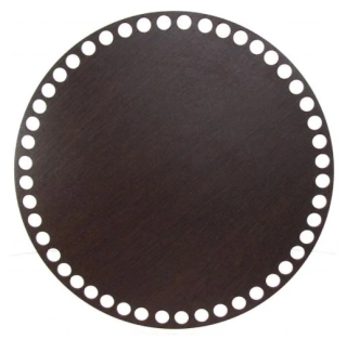 Dno na košík, odstín wenge, kruh - průměr 25 cm
