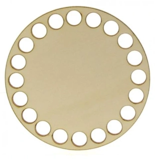 Dno na košík, odstín topol, kruh - průměr 10 cm