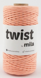Šňůra na macramé Mila TWIST 3mm - lososová