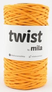 Šňůra na macramé Mila TWIST 3mm - žlutá