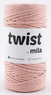 Šňůra na macramé Mila TWIST 3mm - růžové zlato 